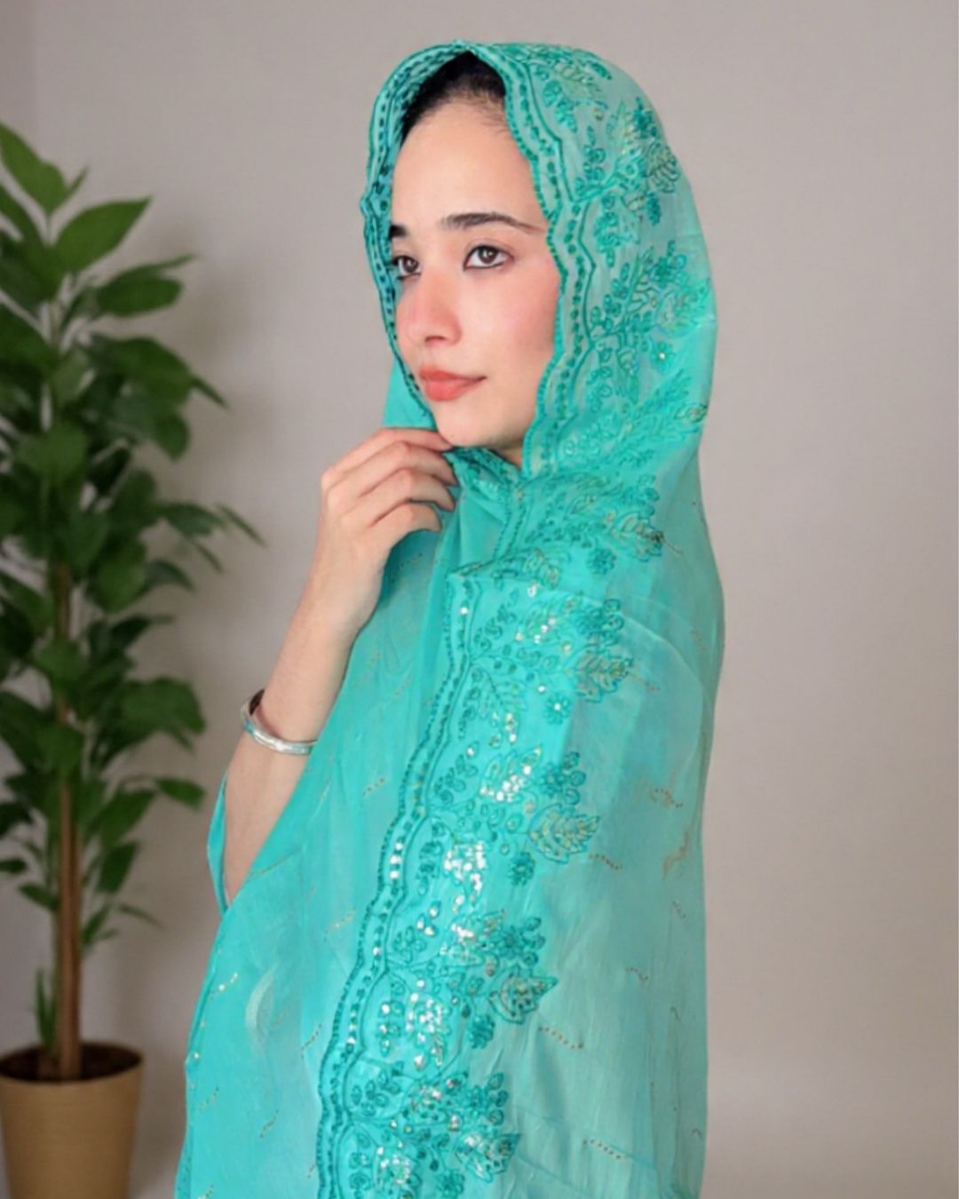 Londoni Shella Cutwork Inspired Embroidered Cotton Dupatta Set (9 Pieces | 9 Colours | 9 Embroidery Designs) - Image 2