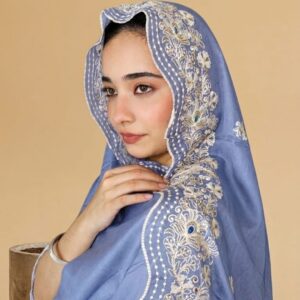 Londoni Shella Statement Border Embroidered Cotton Dupatta Set (9 Pcs / 9 Colors)