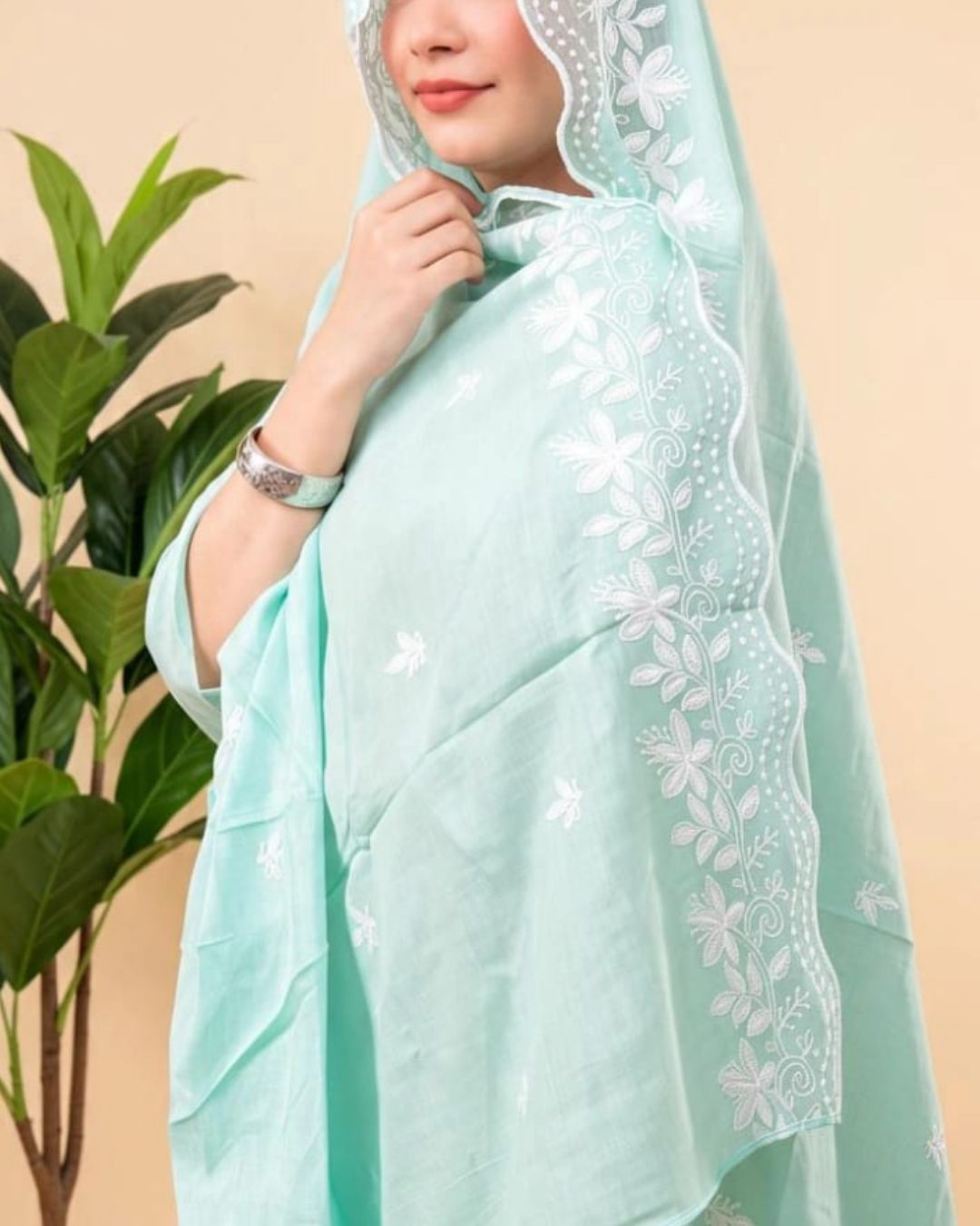 Londoni Shella Chikanwork Style Embroidered Cotton Dupatta Set (9 Pcs / 9 Colors) - Image 2