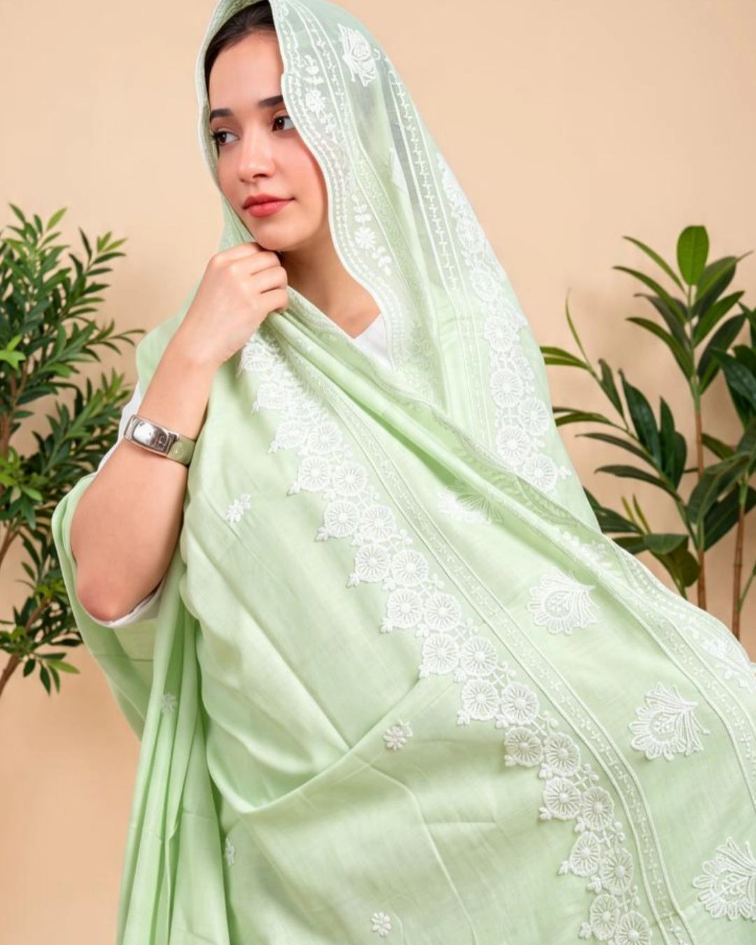 Londoni Shella Cutwork Inspired Embroidered Cotton Dupatta Set (9 Pieces | 9 Colours | 9 Embroidery Designs) - Image 7