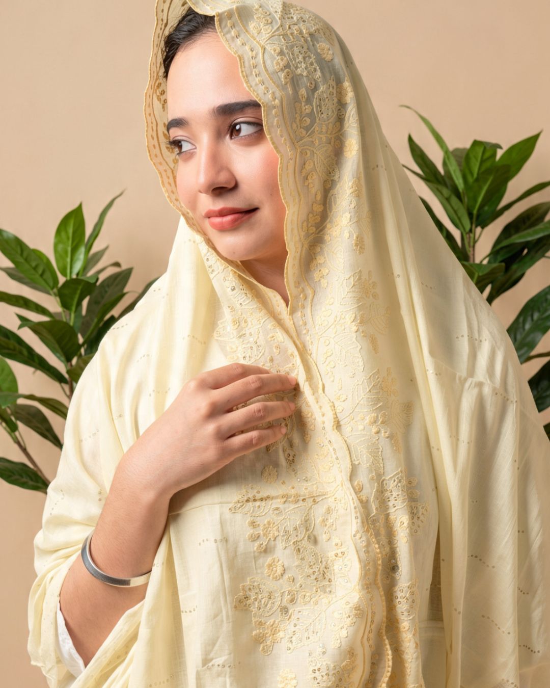 Londoni Shella Chikanwork Style Embroidered Cotton Dupatta Set (9 Pcs / 9 Colors) - Image 9