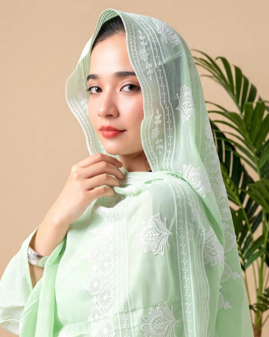 Londoni Shella Chikanwork Style Embroidered Cotton Dupatta Set (9 Pcs / 9 Colors) - Image 8