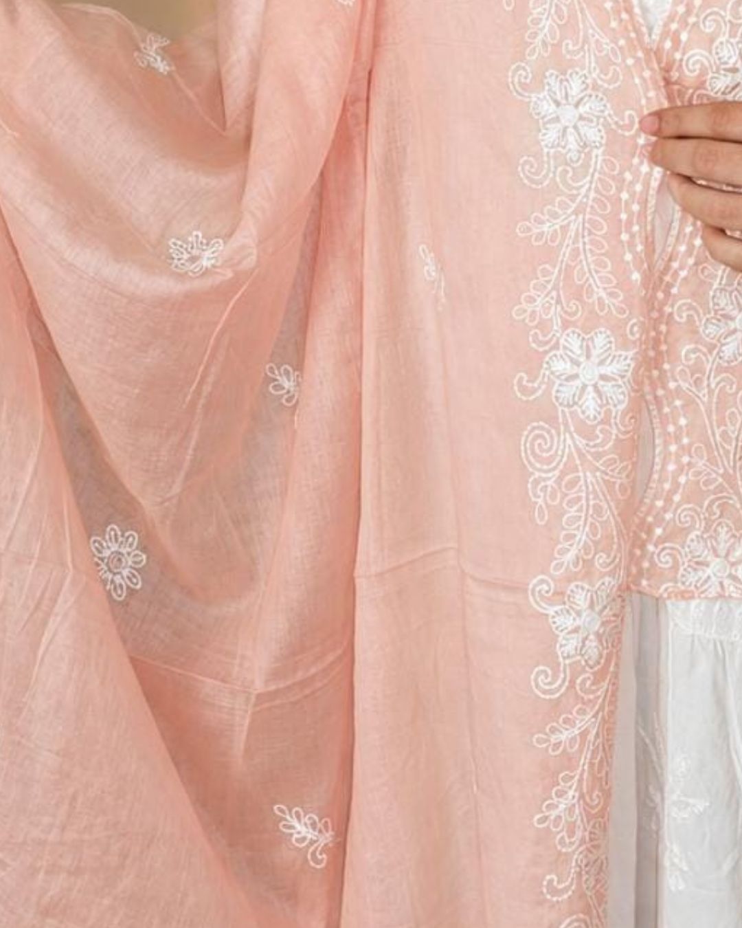 Londoni Shella Cutwork Inspired Embroidered Cotton Dupatta Set (9 Pieces | 9 Colours | 9 Embroidery Designs) - Image 6