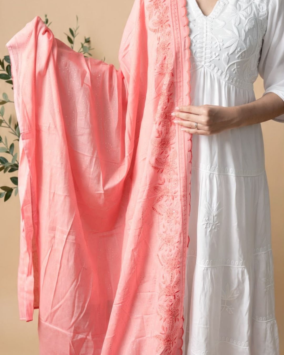 Londoni Shella Corner Medallion Embroidered Cotton Dupatta Pack (9 Pieces | 9 Colours | 9 Embroidery Designs) - Image 9
