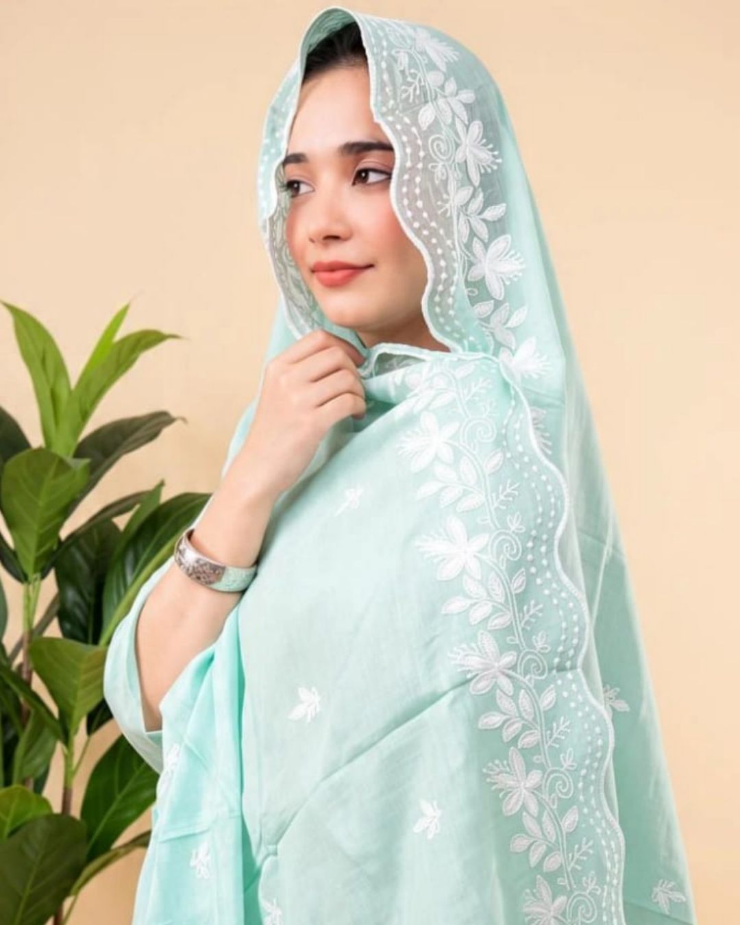 Londoni Shella Paisley Border Embroidered Mal Mal Dupatta Pack (9 Pcs / 9 Colors) - Image 4