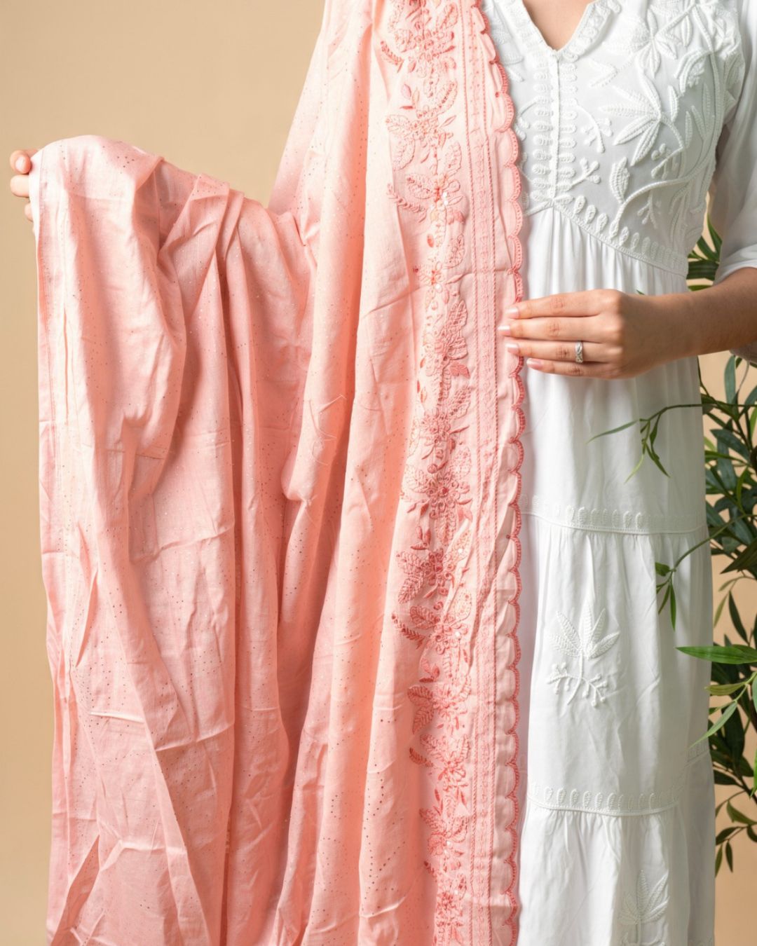 Londoni Shella Corner Medallion Embroidered Cotton Dupatta Pack (9 Pieces | 9 Colours | 9 Embroidery Designs) - Image 6