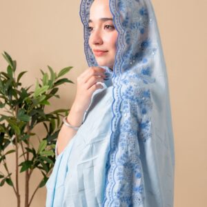 Londoni Shella Corner Medallion Embroidered Cotton Dupatta Pack (9 Pcs / 9 Colors)