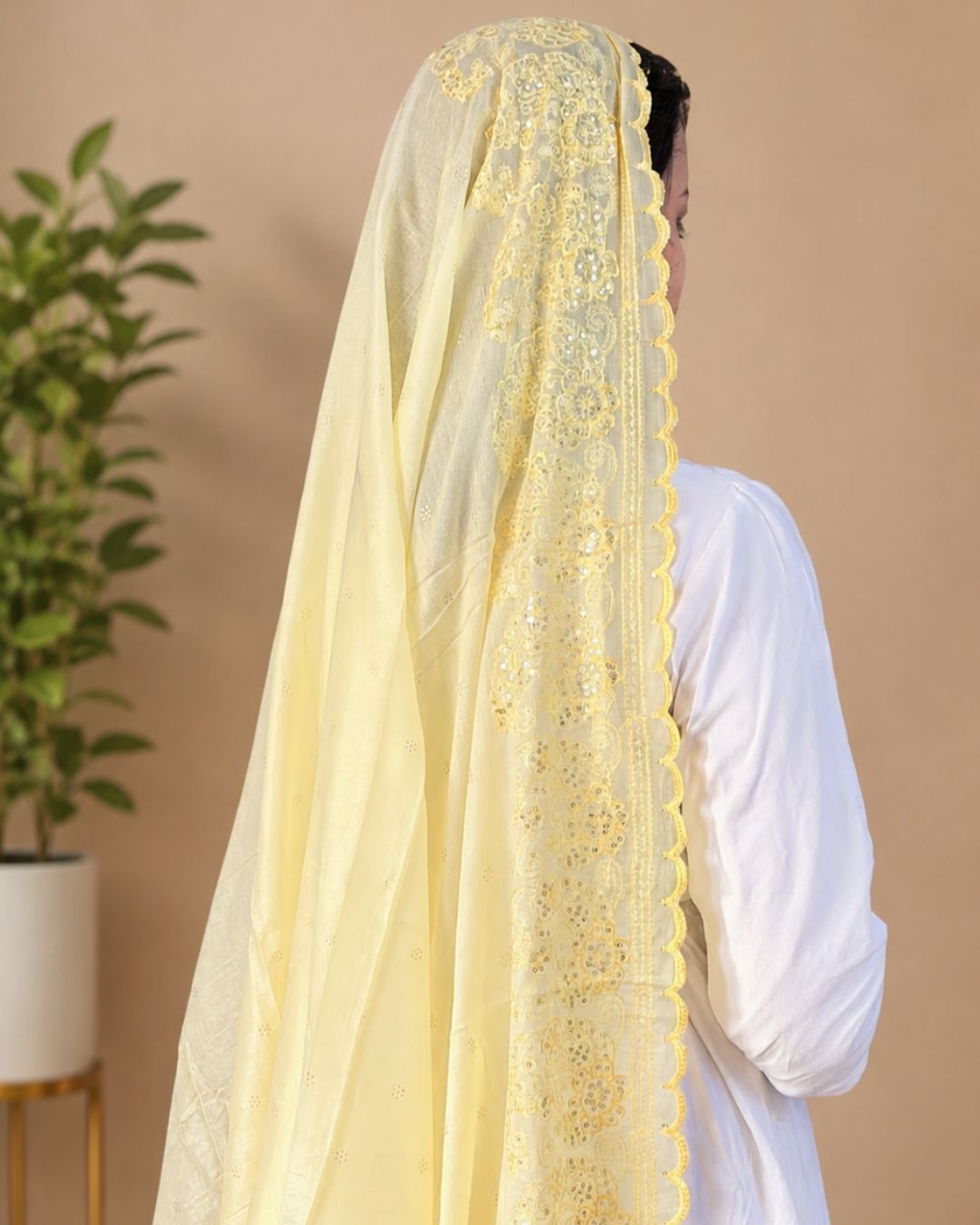 Londoni Shella All-Over Floral Jaal Embroidered Dupatta Set (9 Pieces | 9 Colours | 9 Designs) - Image 4
