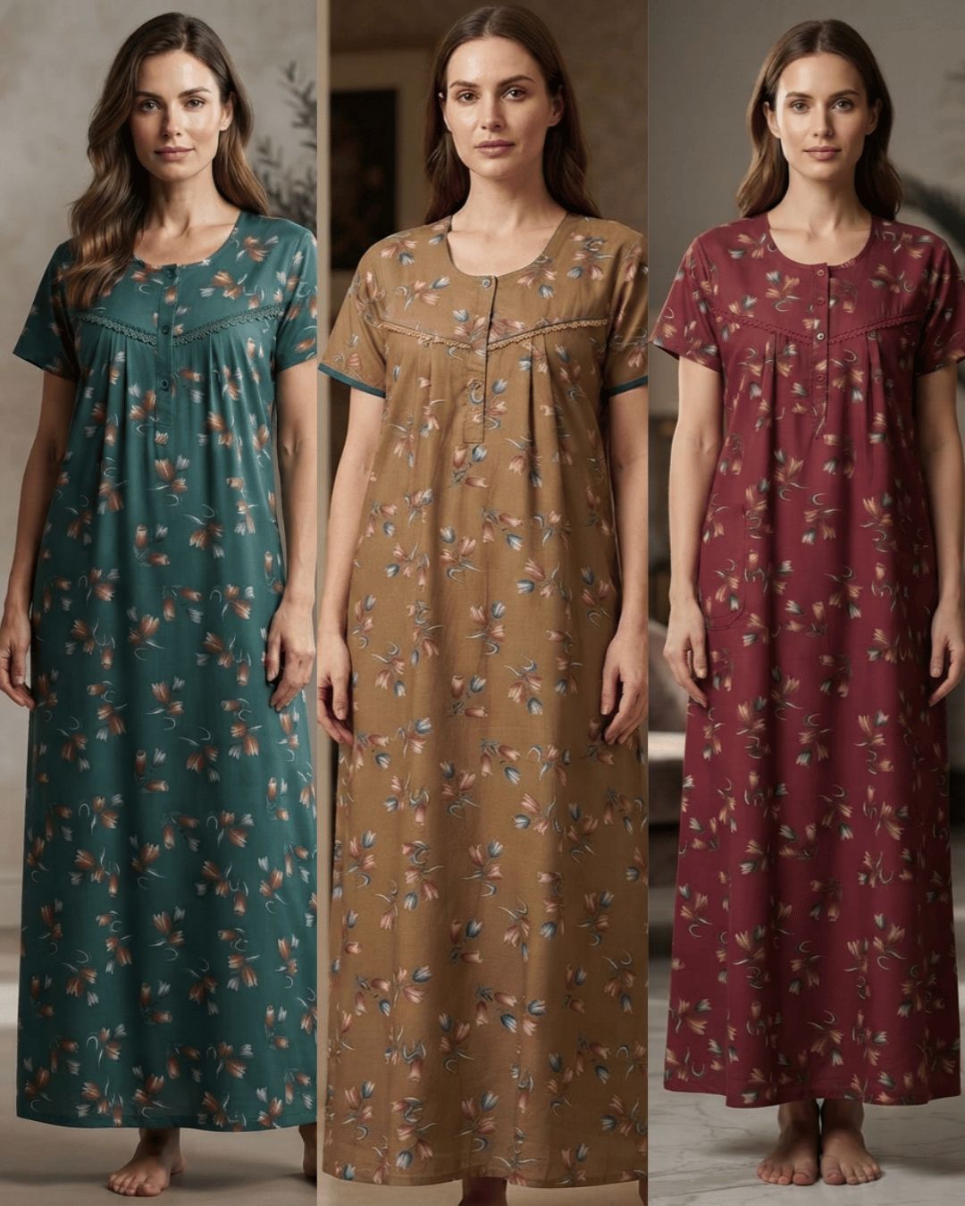 Pastel Dream 3-Colour Matching Nighty